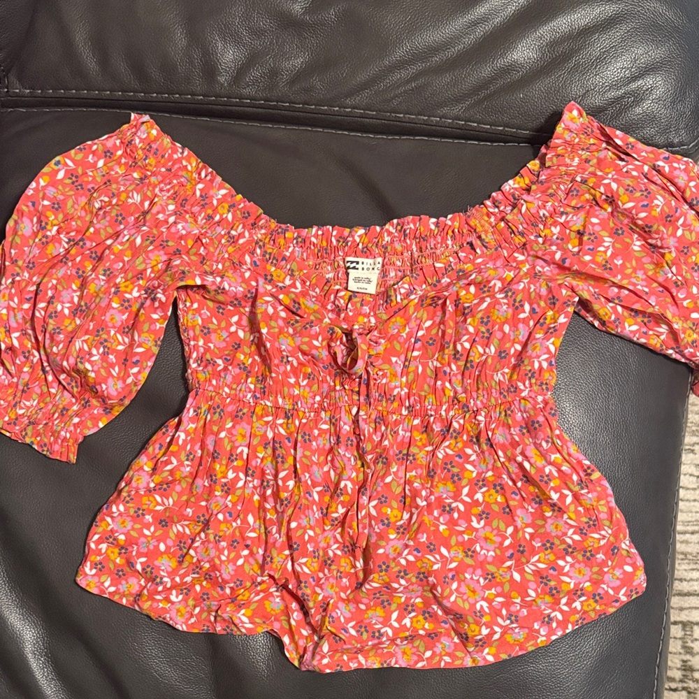 Billabong Floral Off-Shoulder Blouse